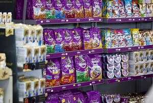 Picture of Store Shelves with Pet Food Packages