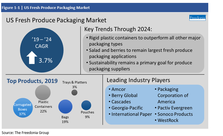 Infographic with Key Insights for Fresh Produce Packaging Market