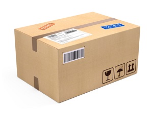 Image of a sealed cardboard shipping box