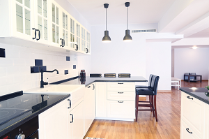 Remodeled kitchen with laminates