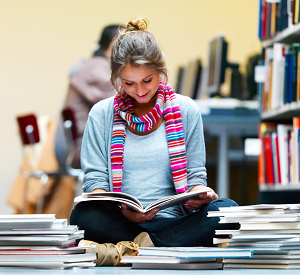 Picture of Young Woman Studying