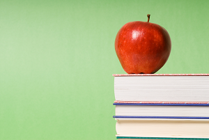 Picture of Apple on Books