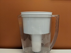 Consumer water filtration pitcher for water