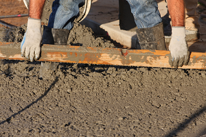 2x4 over wet cement