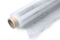 Roll of plastic shrink wrap