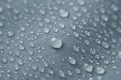 Coated Fabrics Water Drops on the Synthetic Fibers